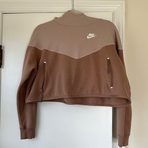 Nike Cropped Spring Hoodie Pink/Mauve chevron